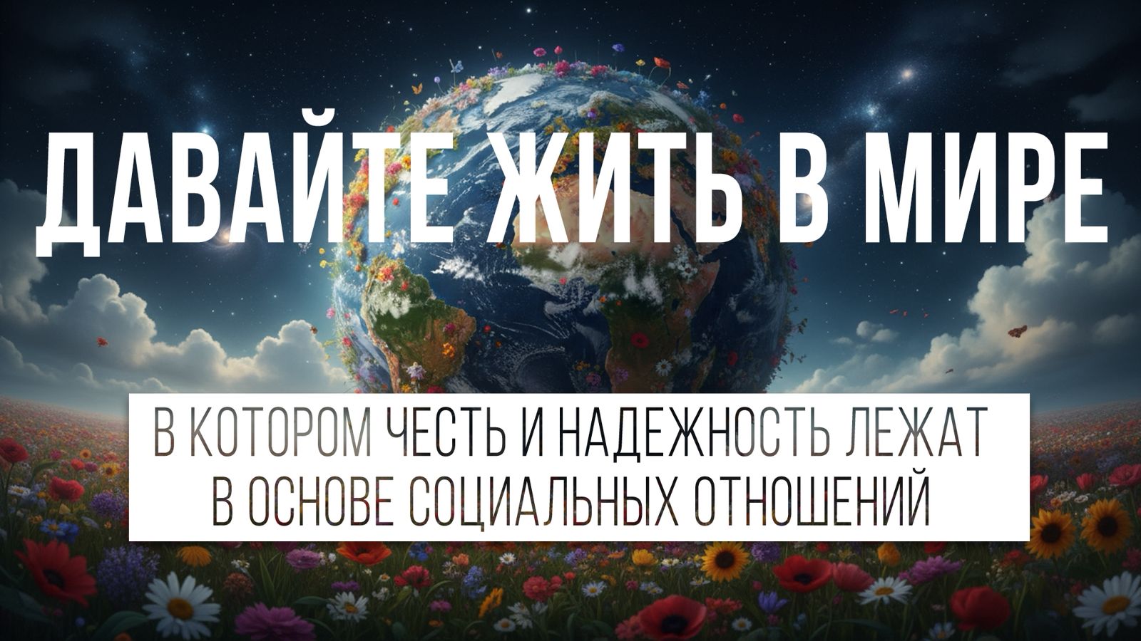 Подробнее о статье ДАВАЙТЕ ЖИТЬ В МИРЕ, В КОТОРОМ ЧЕСТЬ И НАДЕЖНОСТЬ ЛЕЖАТ В ОСНОВЕ СОЦИАЛЬНЫХ ОТНОШЕНИЙ